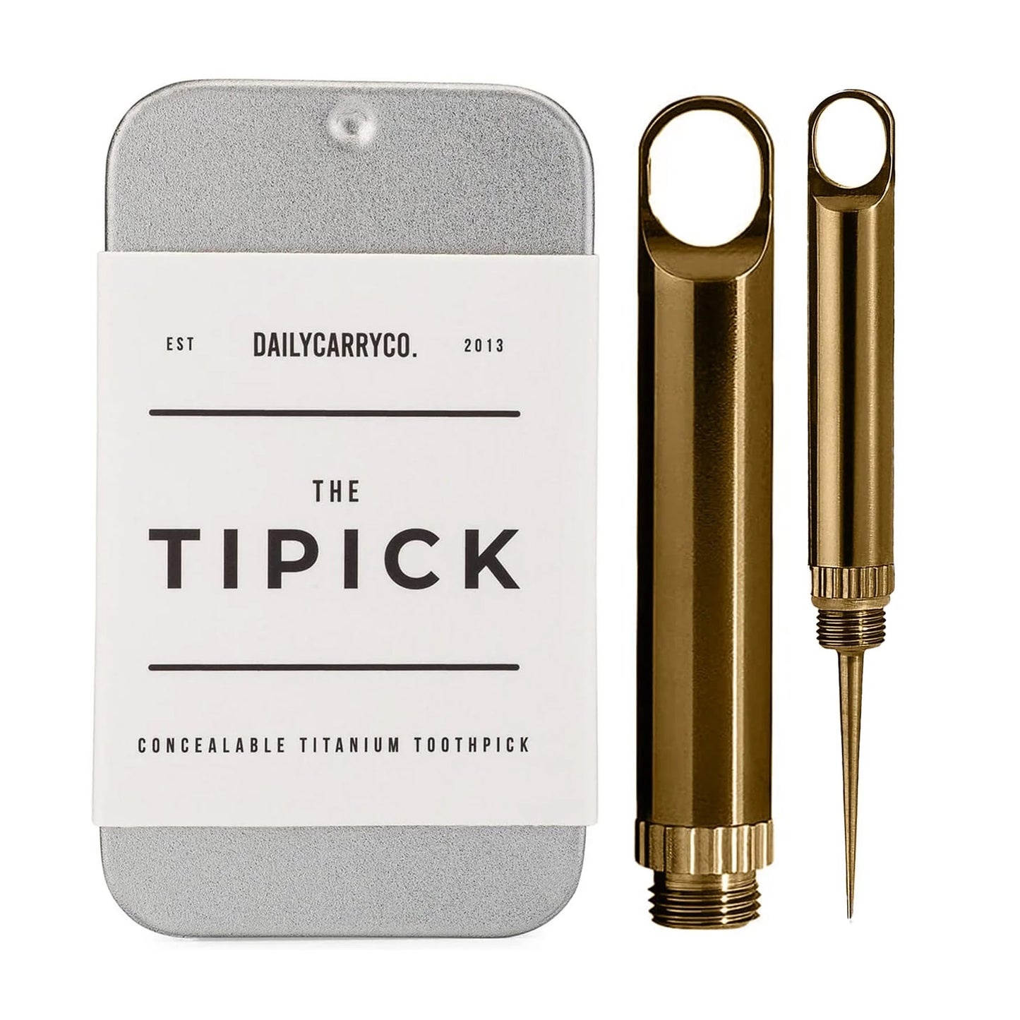 Daily Carry Co TiPick Titanium Toothpick, Mocha