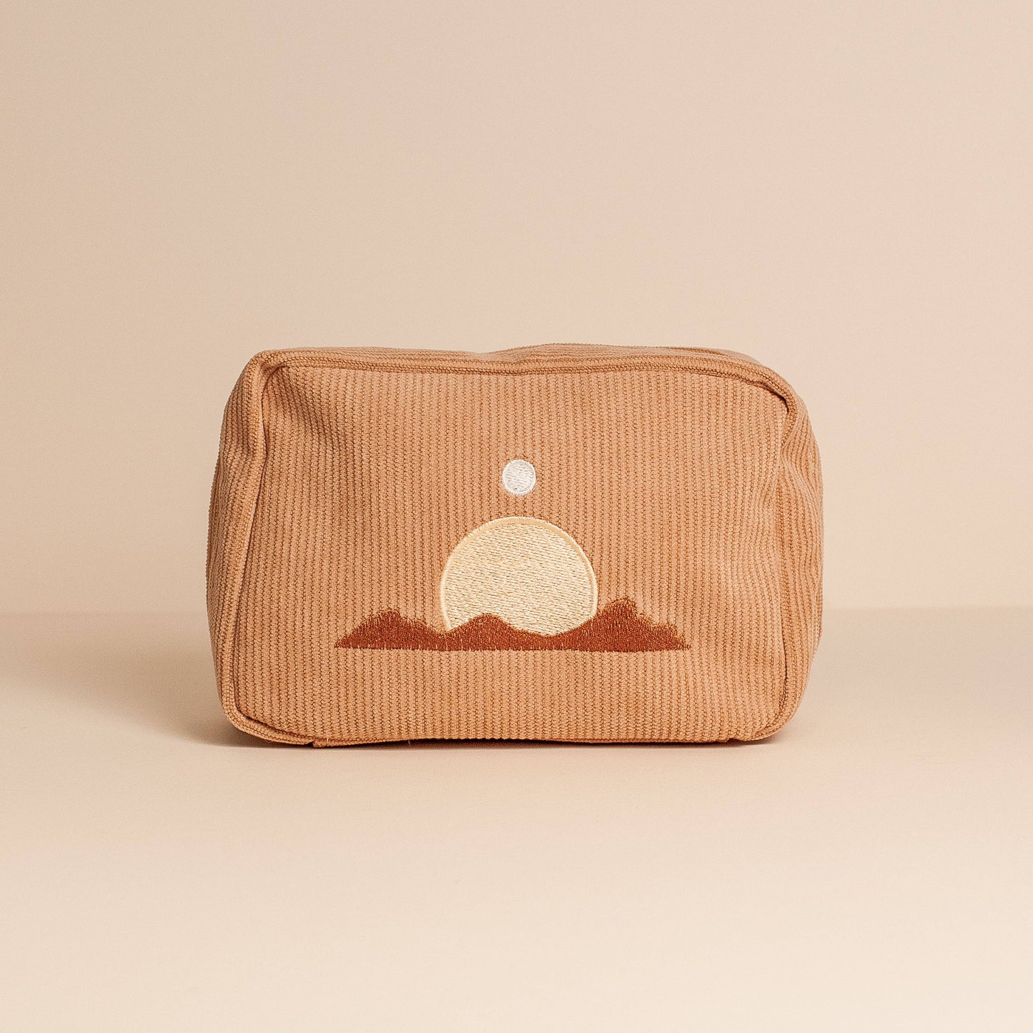 Cai & Jo Corduroy Makeup Bag, Sand