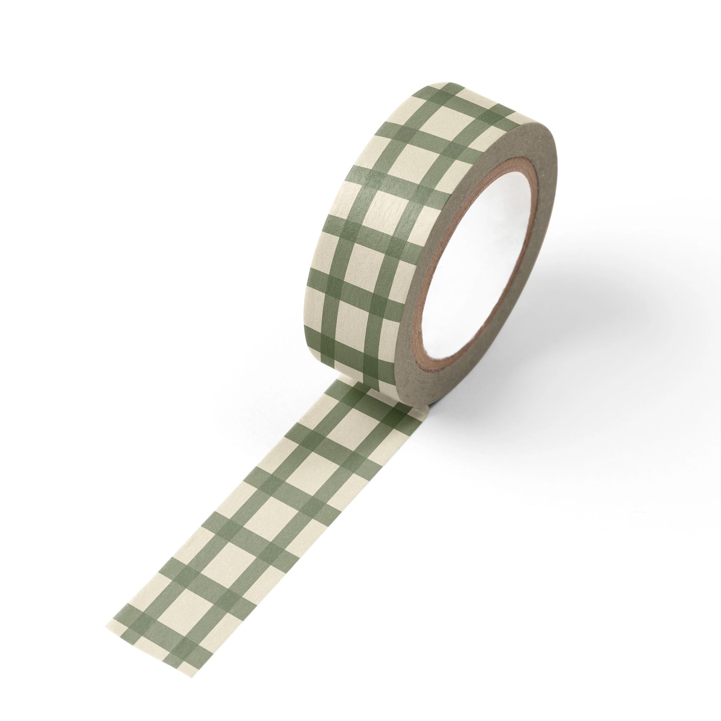 Ruff House Print Shop Washi Tape, Green Gingham