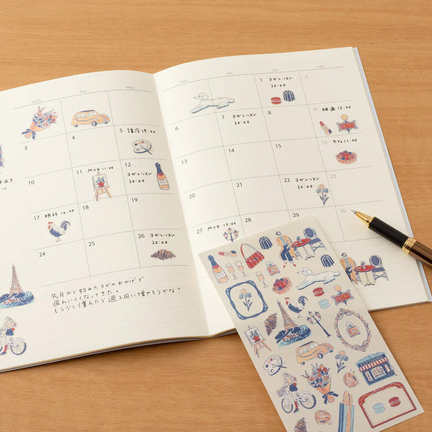 Midori Sticker, French Motifs