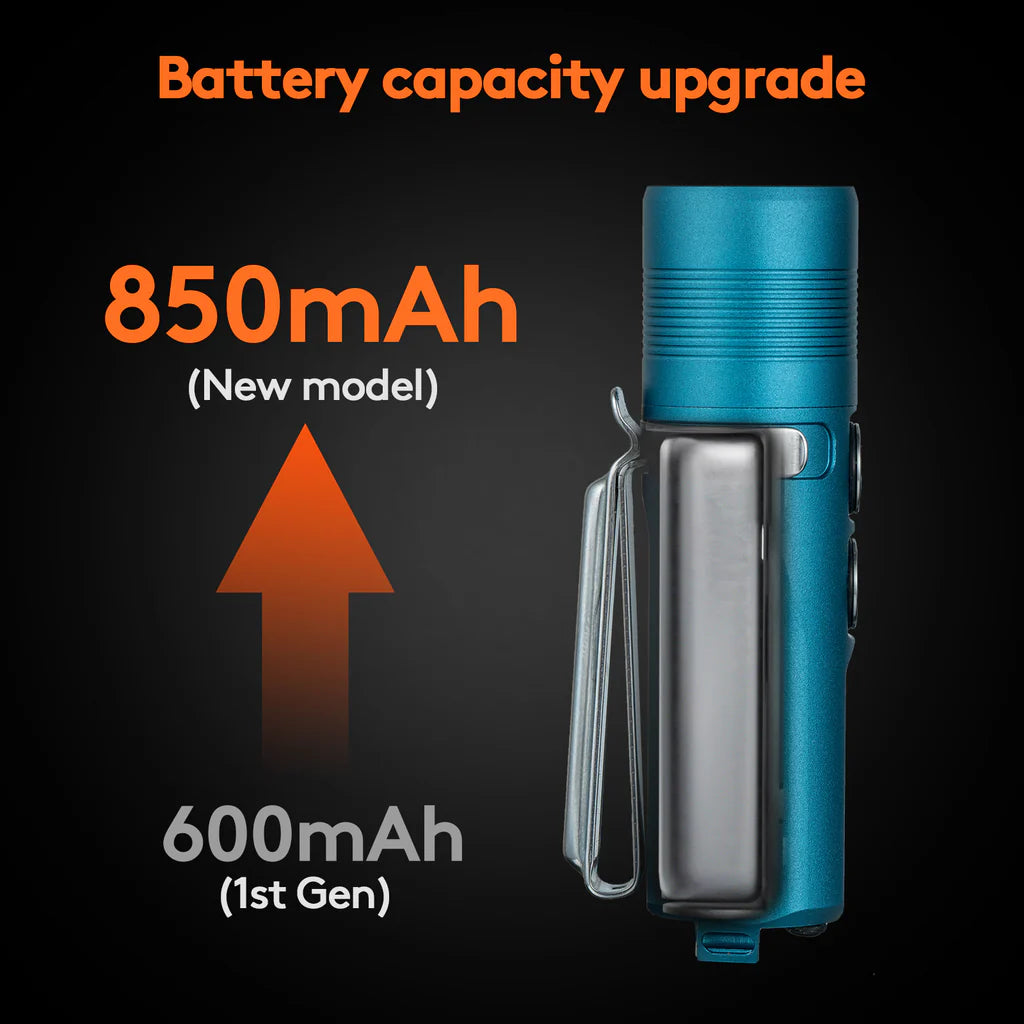 RovyVon Aurora A23 (G2) USB-C Compact EDC Flashlight 6500K, Black