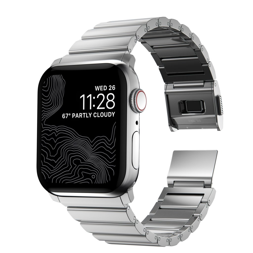 Nomad Steel Band Apple Watch 44/45mm/49mm, Silver