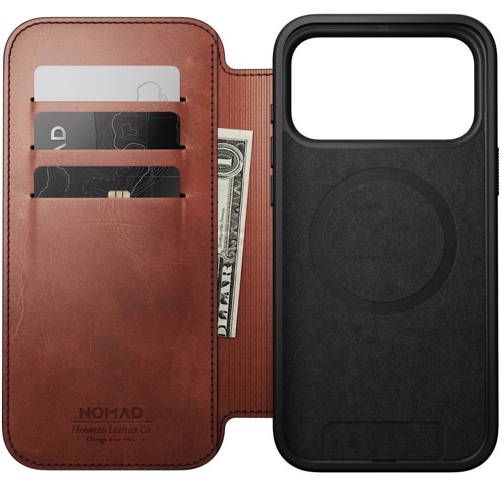Nomad Horween Leather Folio iPhone 17 Pro Max, Olde Dublin