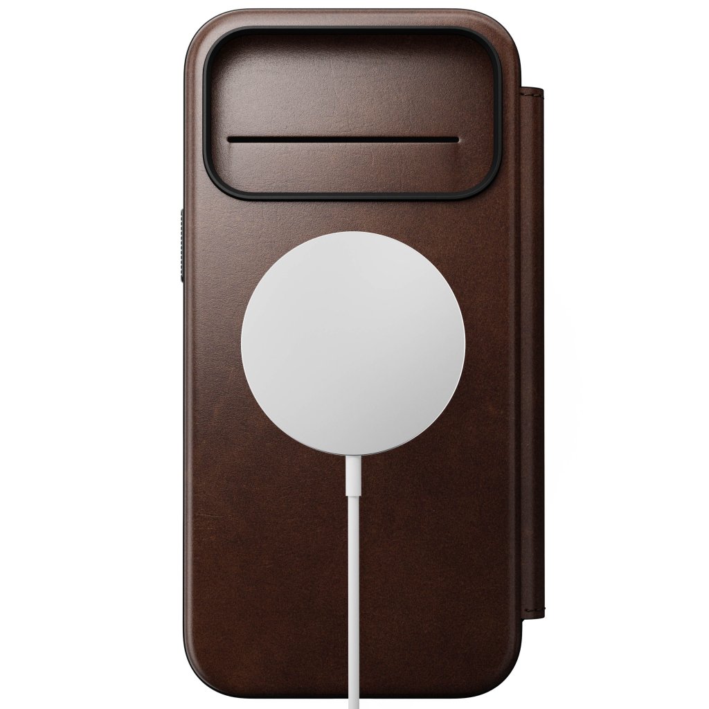 Nomad Horween Leather Folio iPhone 17 Pro Max, Rustic Brown