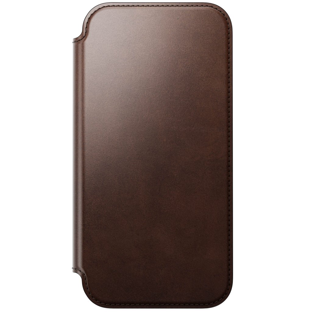 Nomad Horween Leather Folio iPhone 17 Pro Max, Rustic Brown