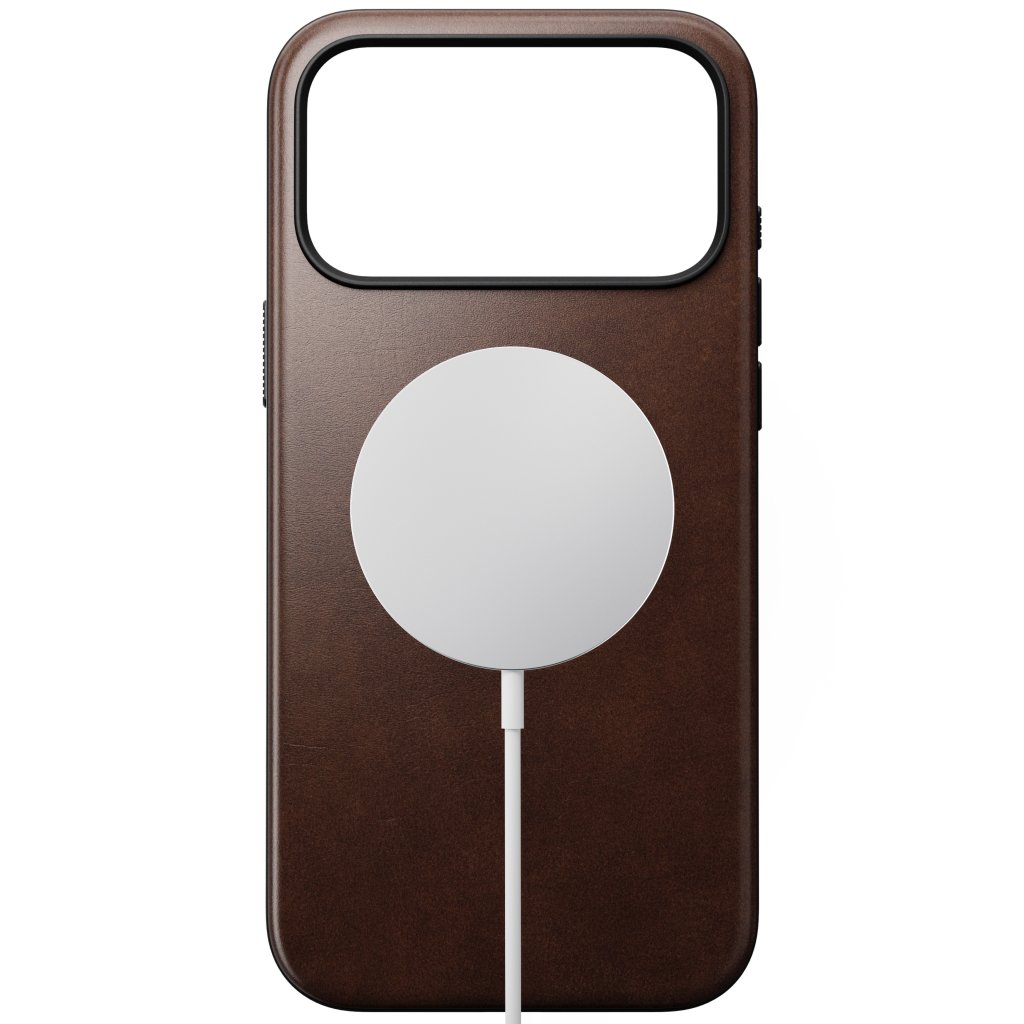 Nomad Modern Horween Leather Case iPhone 17 Pro Max, Rustic Brown