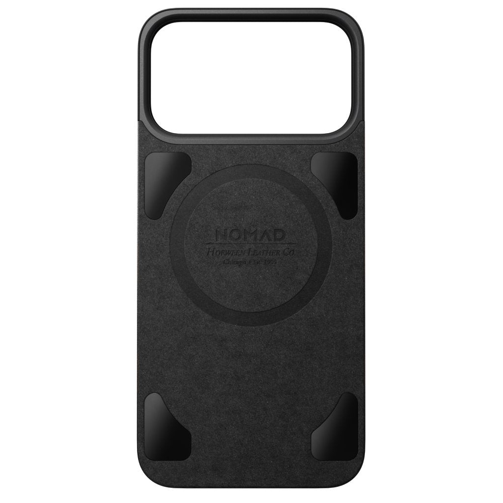 Nomad Magnetic Horween Leather Back MagSafe iPhone 17 Pro Max, Black