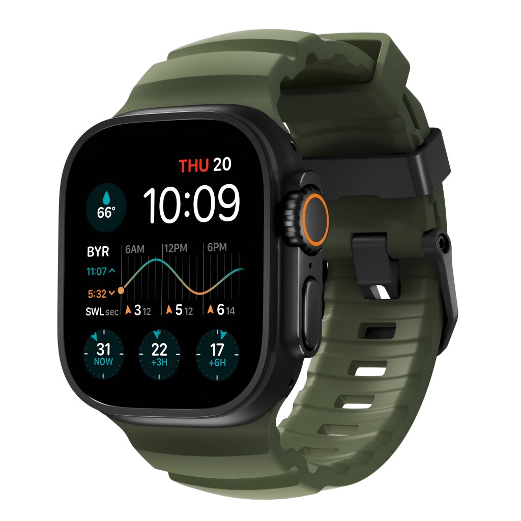 Nomad Rocky Point Band Apple Watch 45/46/49mm, Forest/Black