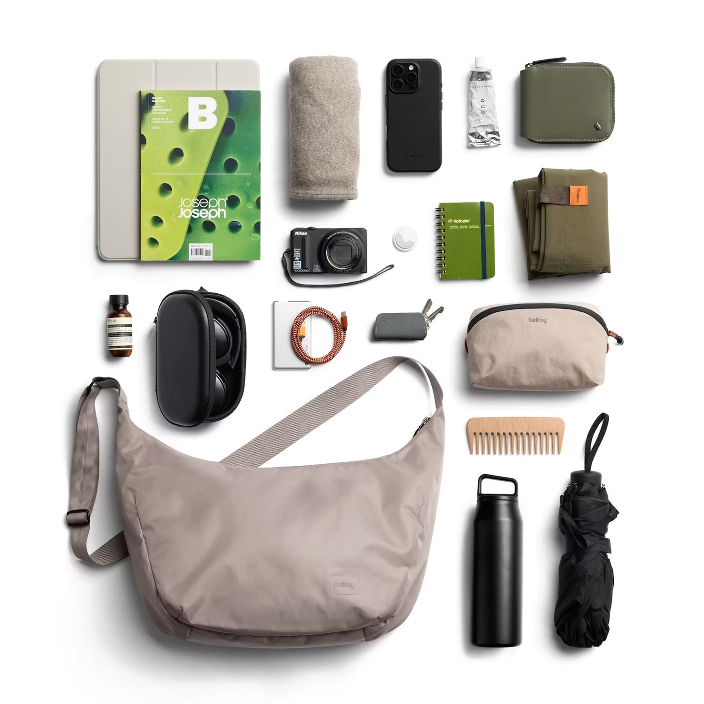 Bellroy Laneway Crescent Bag 12L, Fawn