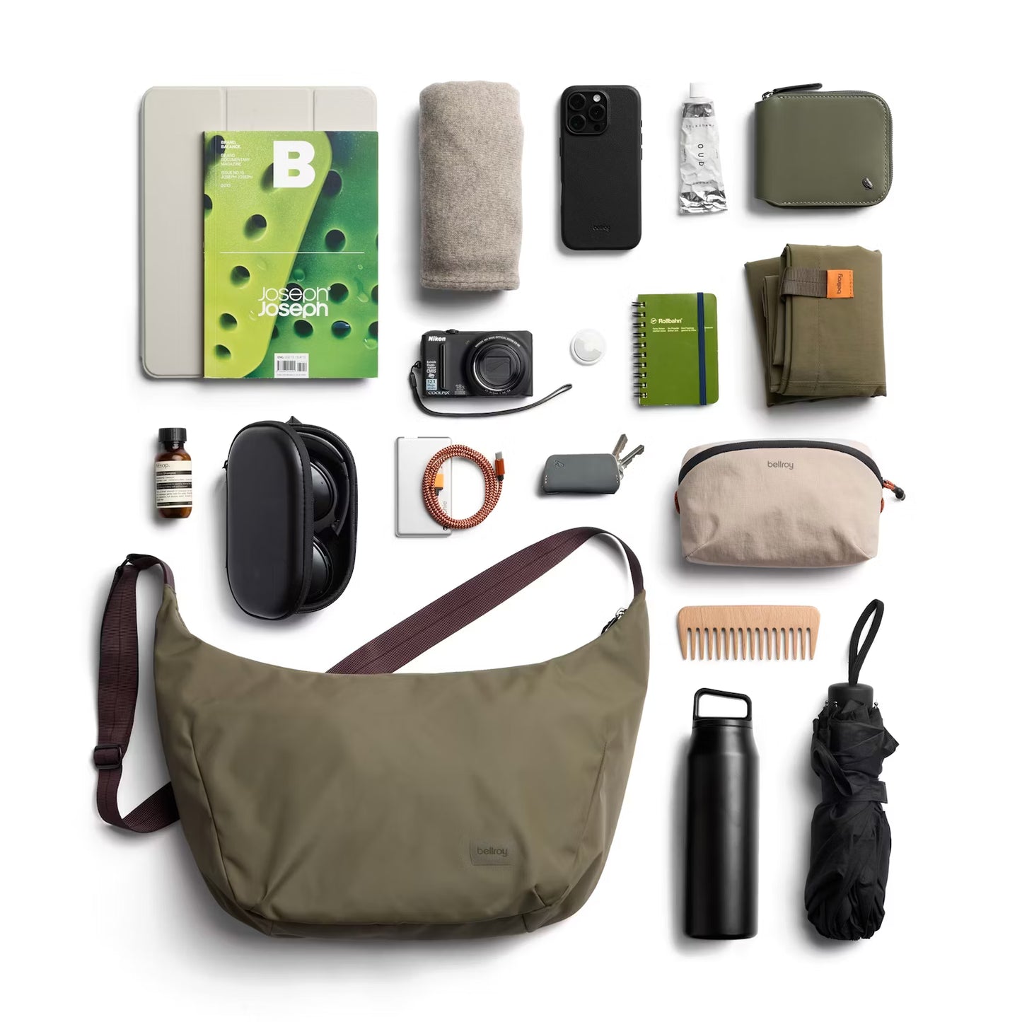 Bellroy Laneway Crescent Bag 12L, Sea Kelp