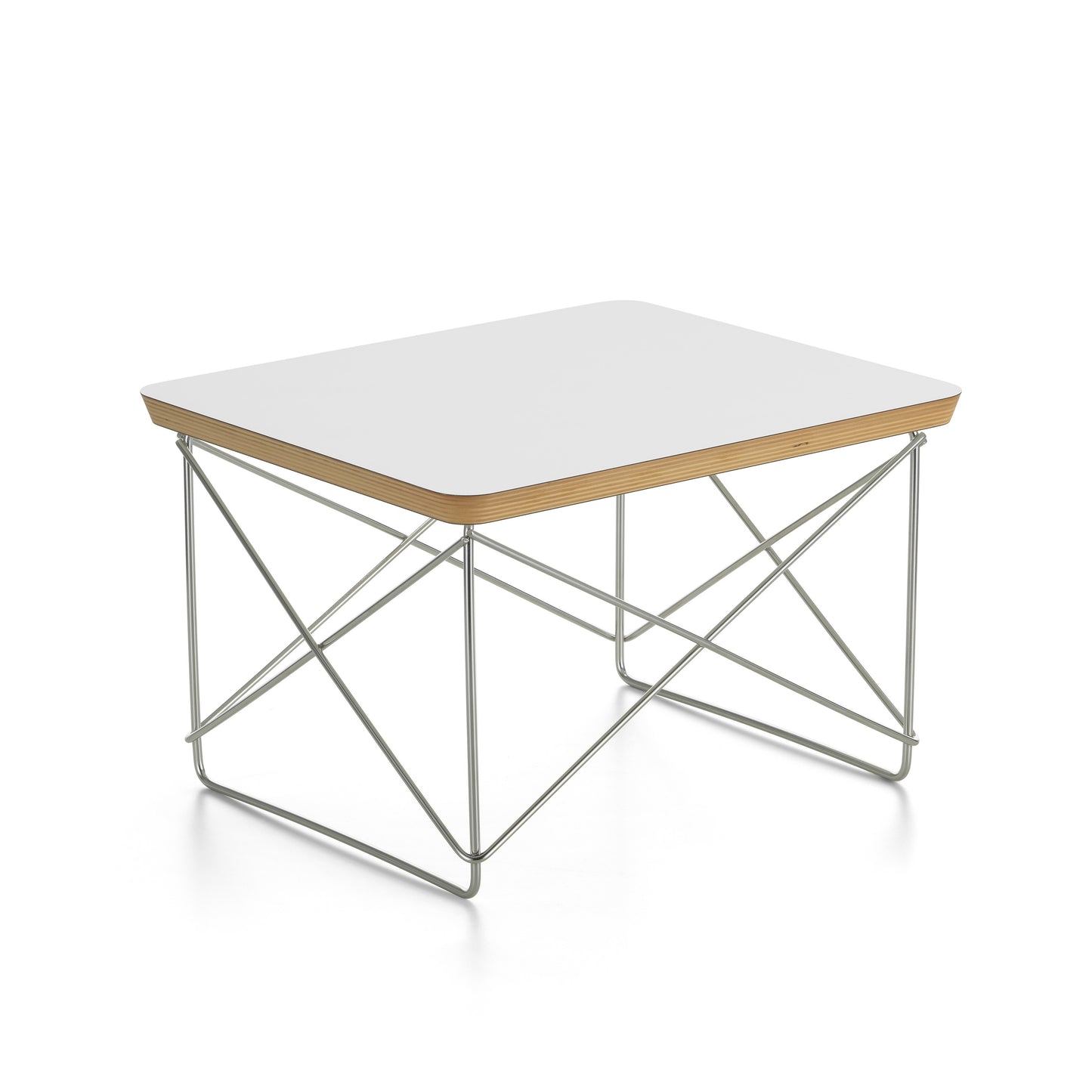 Vitra Occasional Table LTR Stainless Steel / White