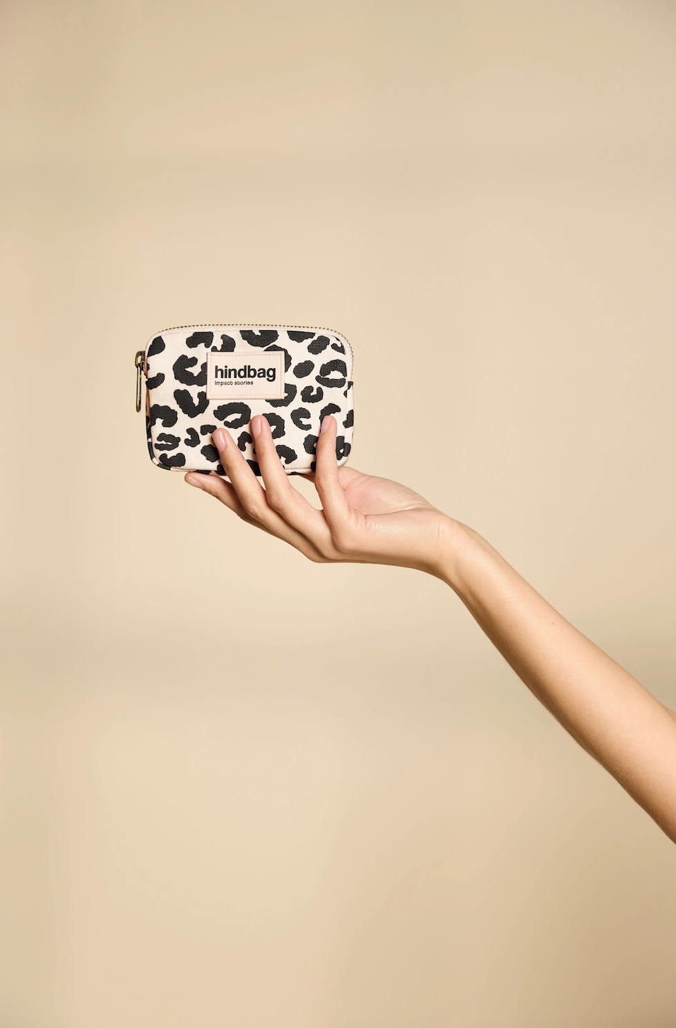 Hindbag Lili Coin Purse, Leopard Off-White