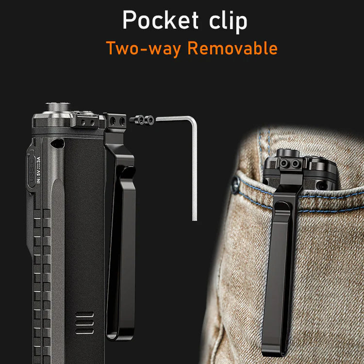 RovyVon Angel Eyes E90 Flat EDC Flashlight 7000K, Gunmetal