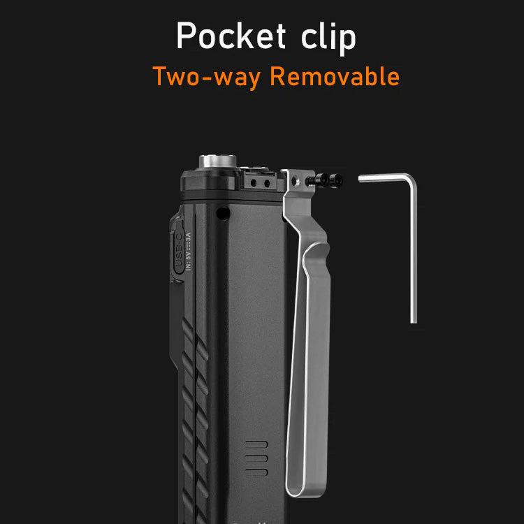 RovyVon Angel Eyes E80 Flat EDC Flashlight 7000K, Black
