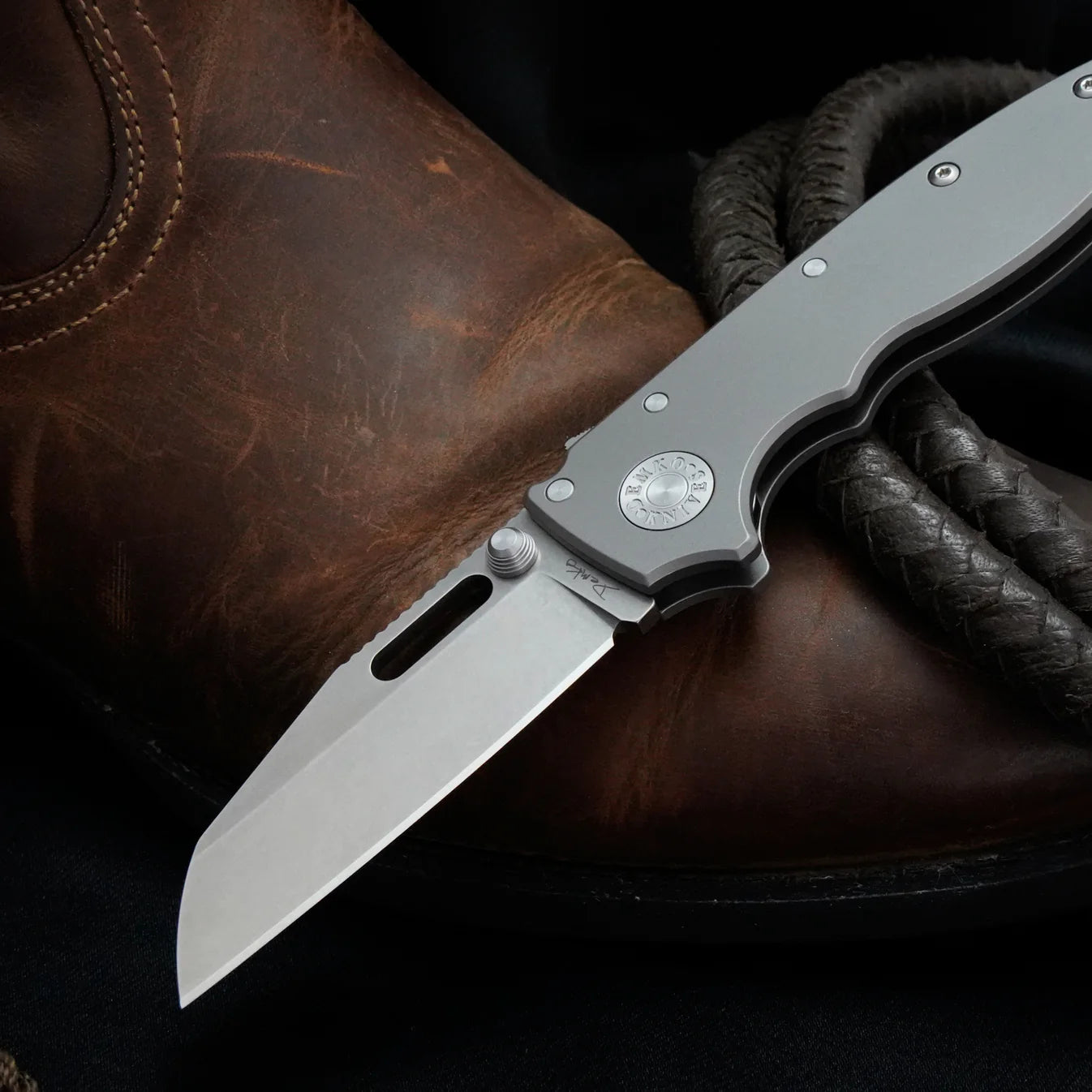 Demko Knives AD20.5 - 20CV - Smooth Titanium, Shark Foot