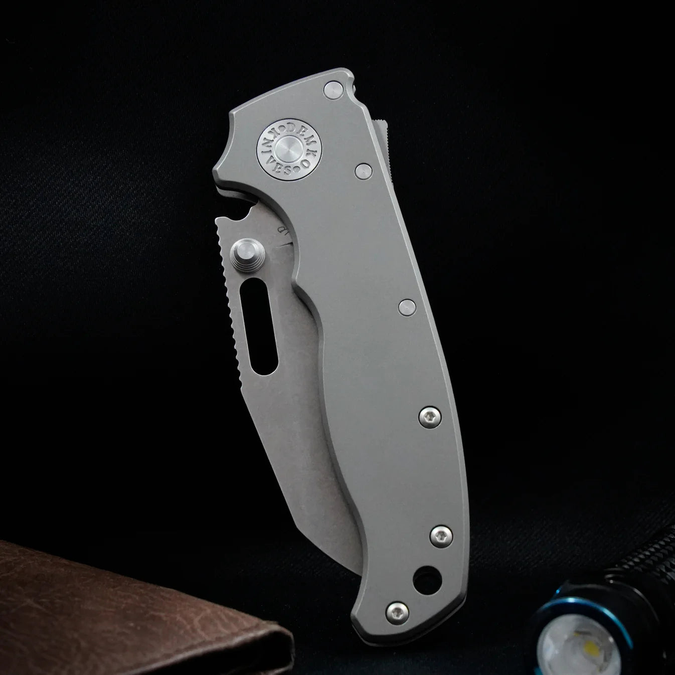 Demko Knives AD20.5 - 20CV - Smooth Titanium, Clip