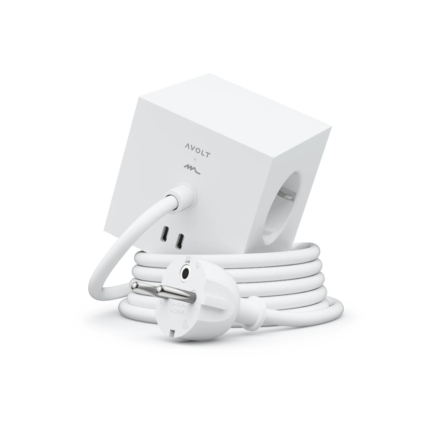 Avolt x Martinelli Luce Square 1 Skjøteledning USB-C 1.8M (30W), Opal White