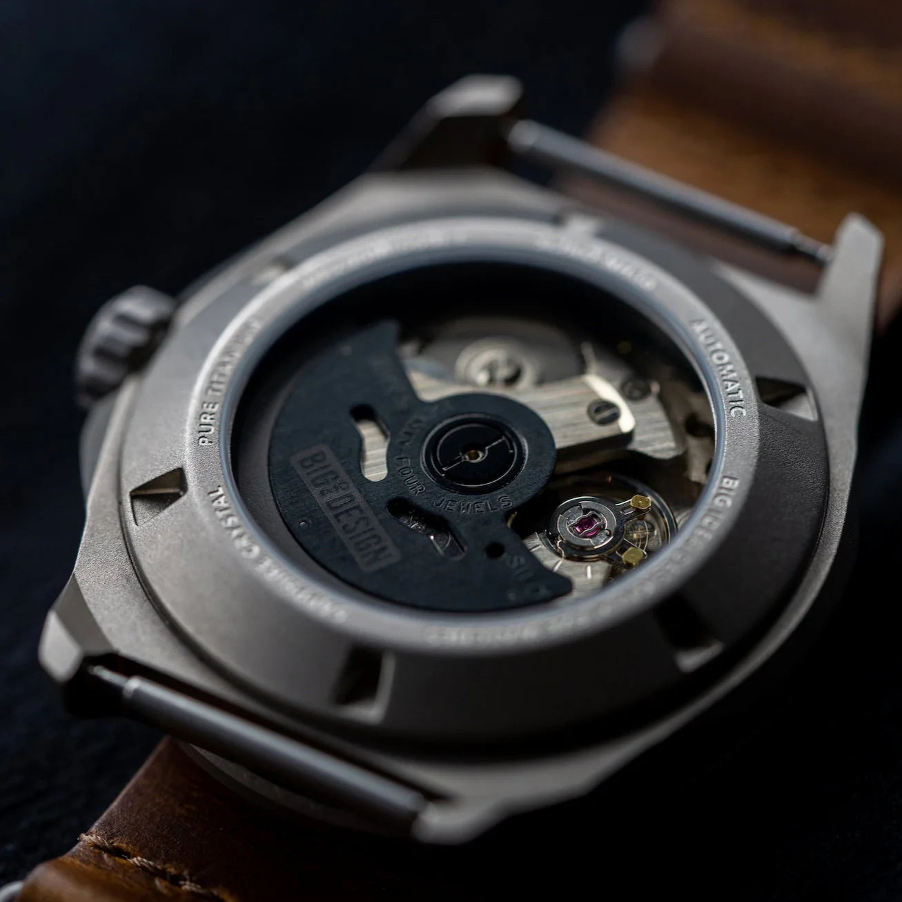 Big i Design Ti Field Watch Automatic, Stonewashed