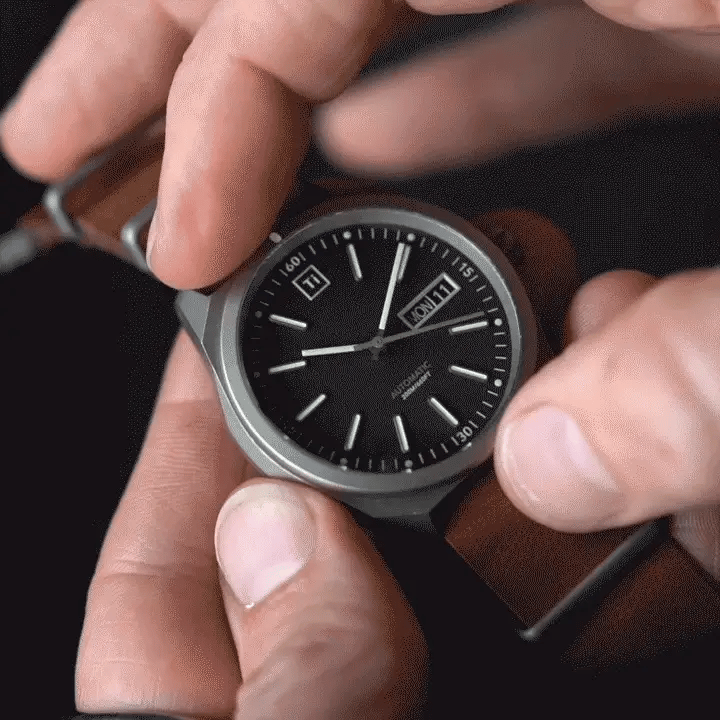 Big i Design Ti Field Watch Automatic, Stonewashed