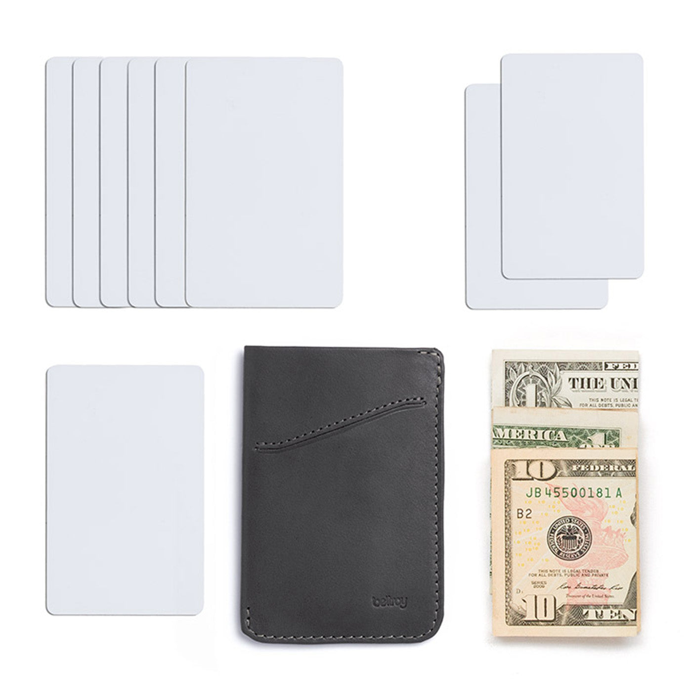 Bellroy Card Sleeve, Charcoal Cobalt