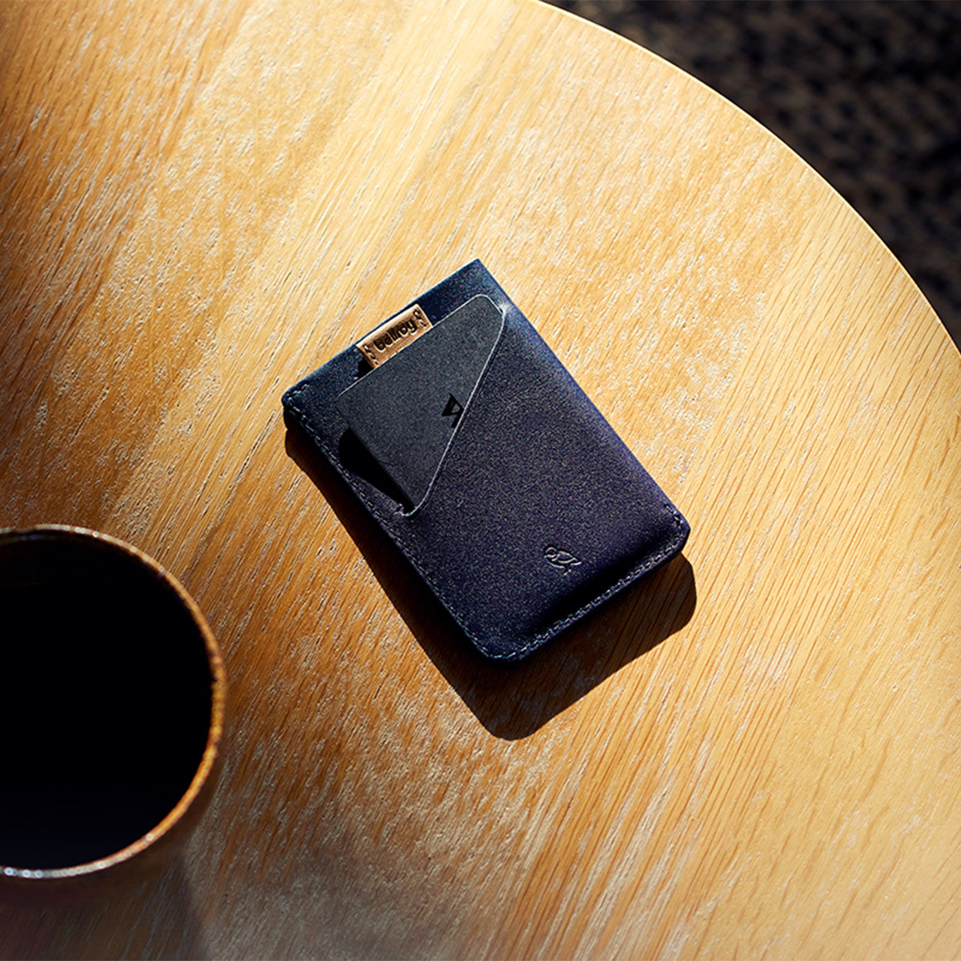 Bellroy Card Sleeve, Charcoal Cobalt