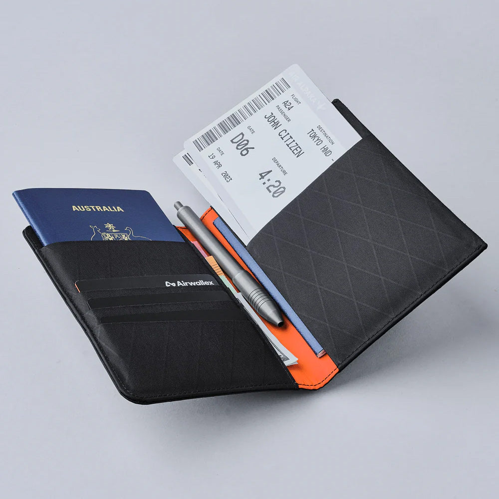 ALPAKA Ark Bifold Passport Wallet X-Pac® VX21, Black