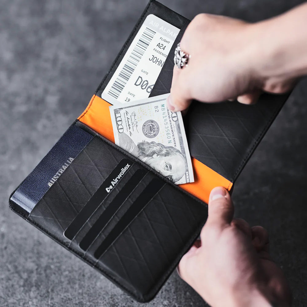 ALPAKA Ark Bifold Passport Wallet X-Pac® VX21, Black