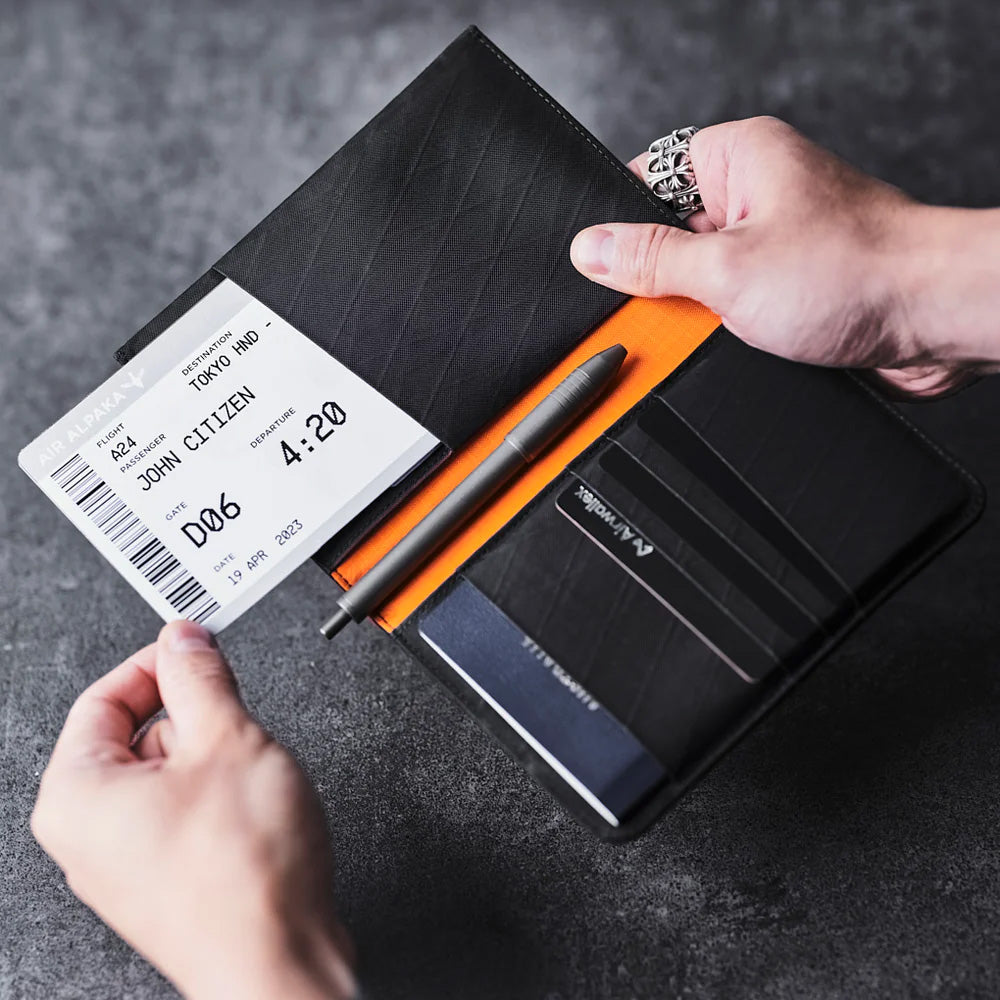 ALPAKA Ark Bifold Passport Wallet X-Pac® VX21, Black