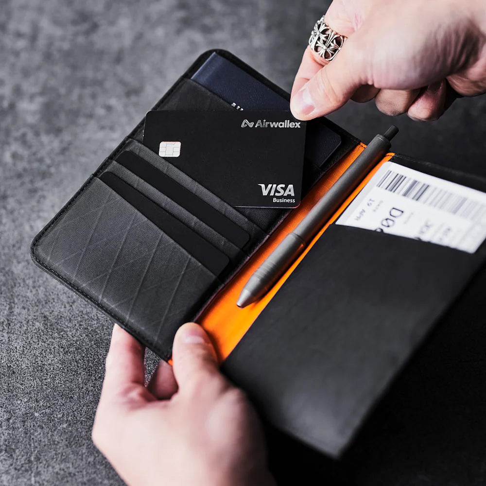 ALPAKA Ark Bifold Passport Wallet X-Pac® VX21, Black