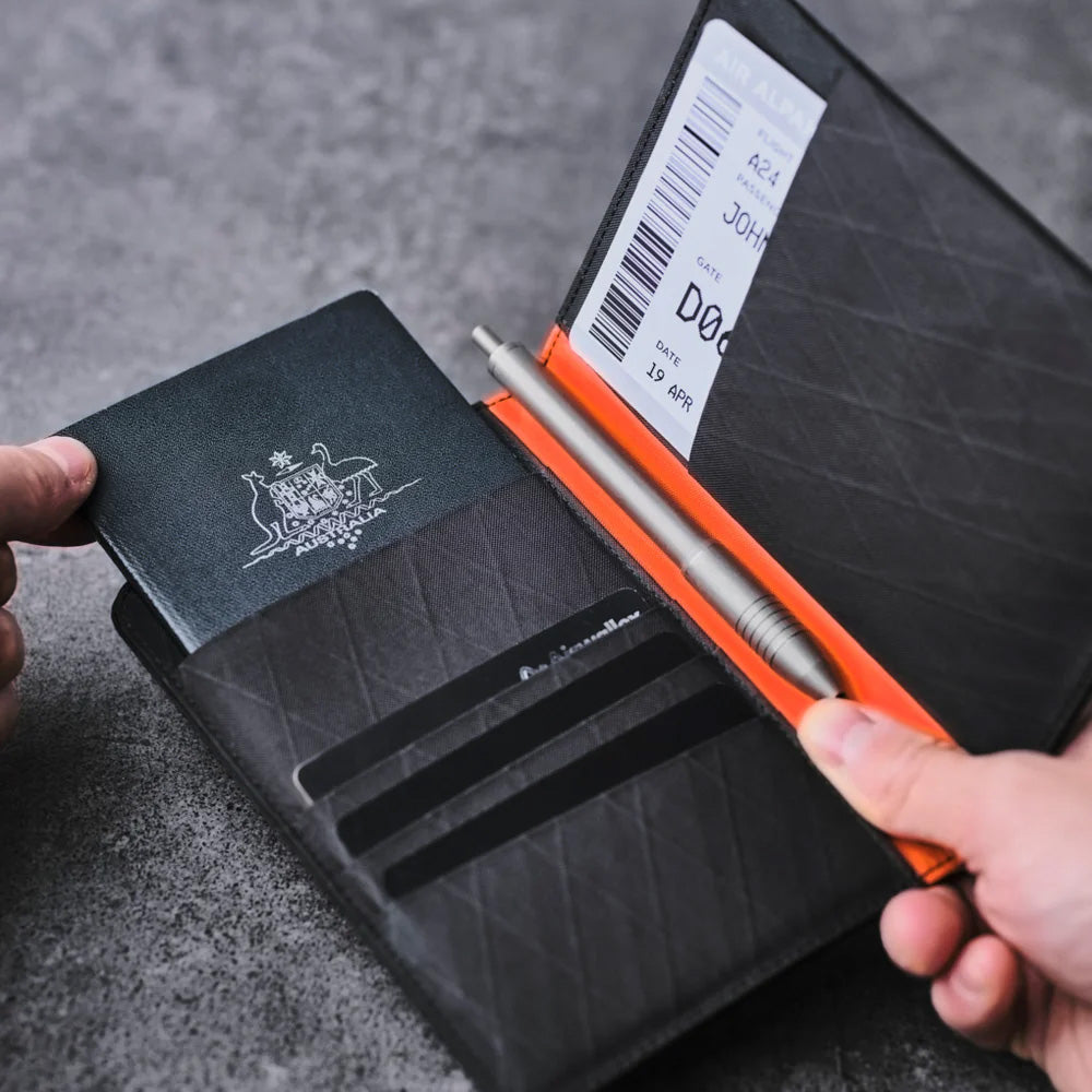 ALPAKA Ark Bifold Passport Wallet X-Pac® VX21, Black