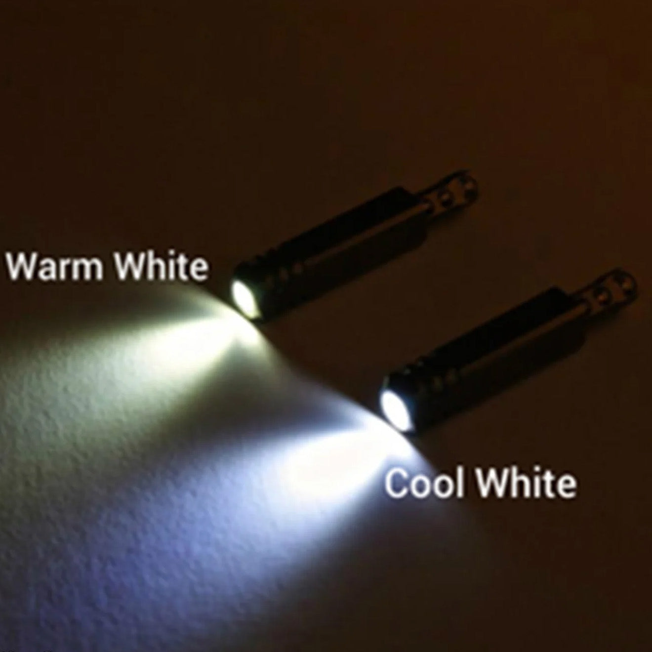 TEC-Accessoires Pixel Ti Keychain Microlight, Natural Titanium / Cool White