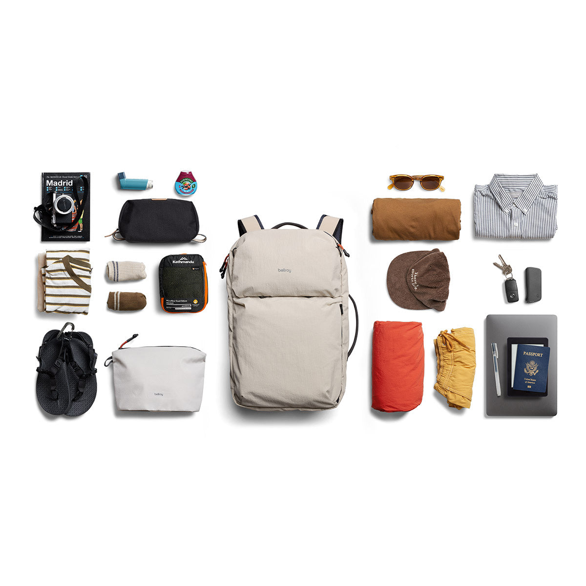 Bellroy Lite Travel Pack 38L, Ash