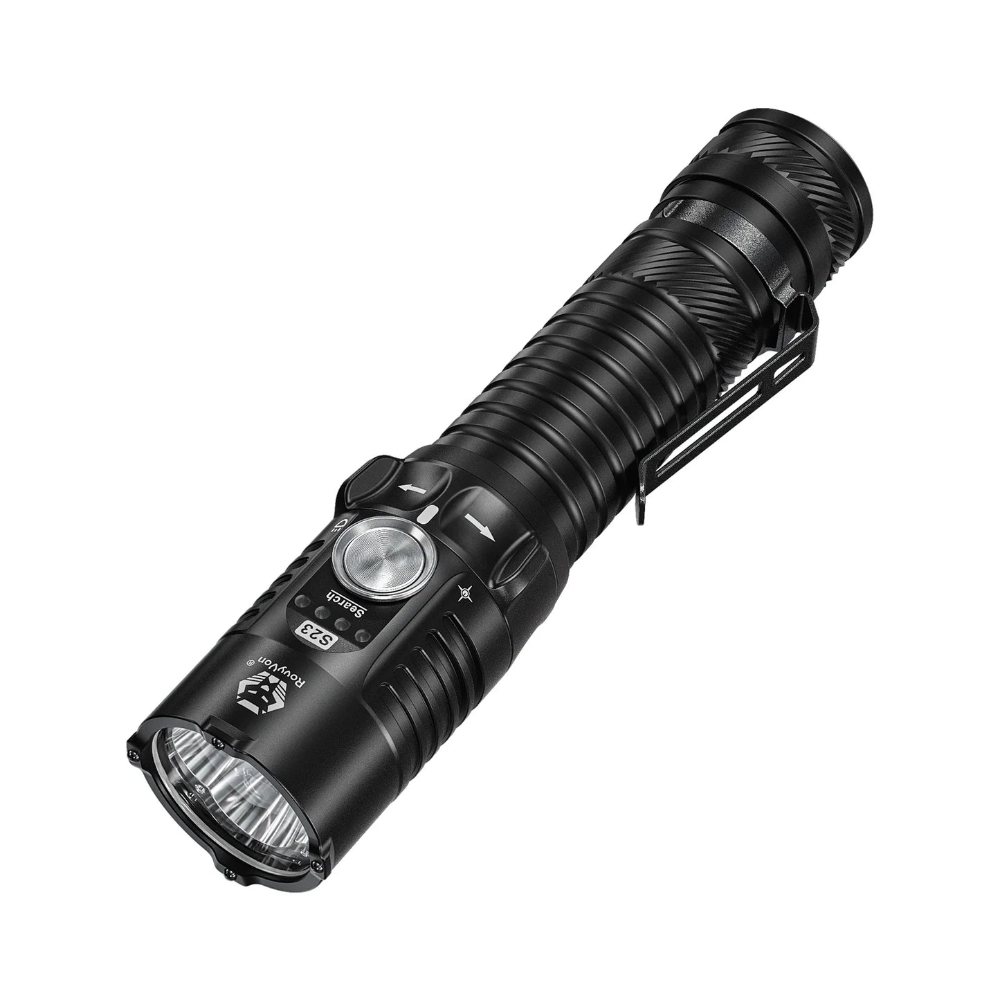 RovyVon S23 Compact 4000 Lumens Search Flashlight 6500K, Black