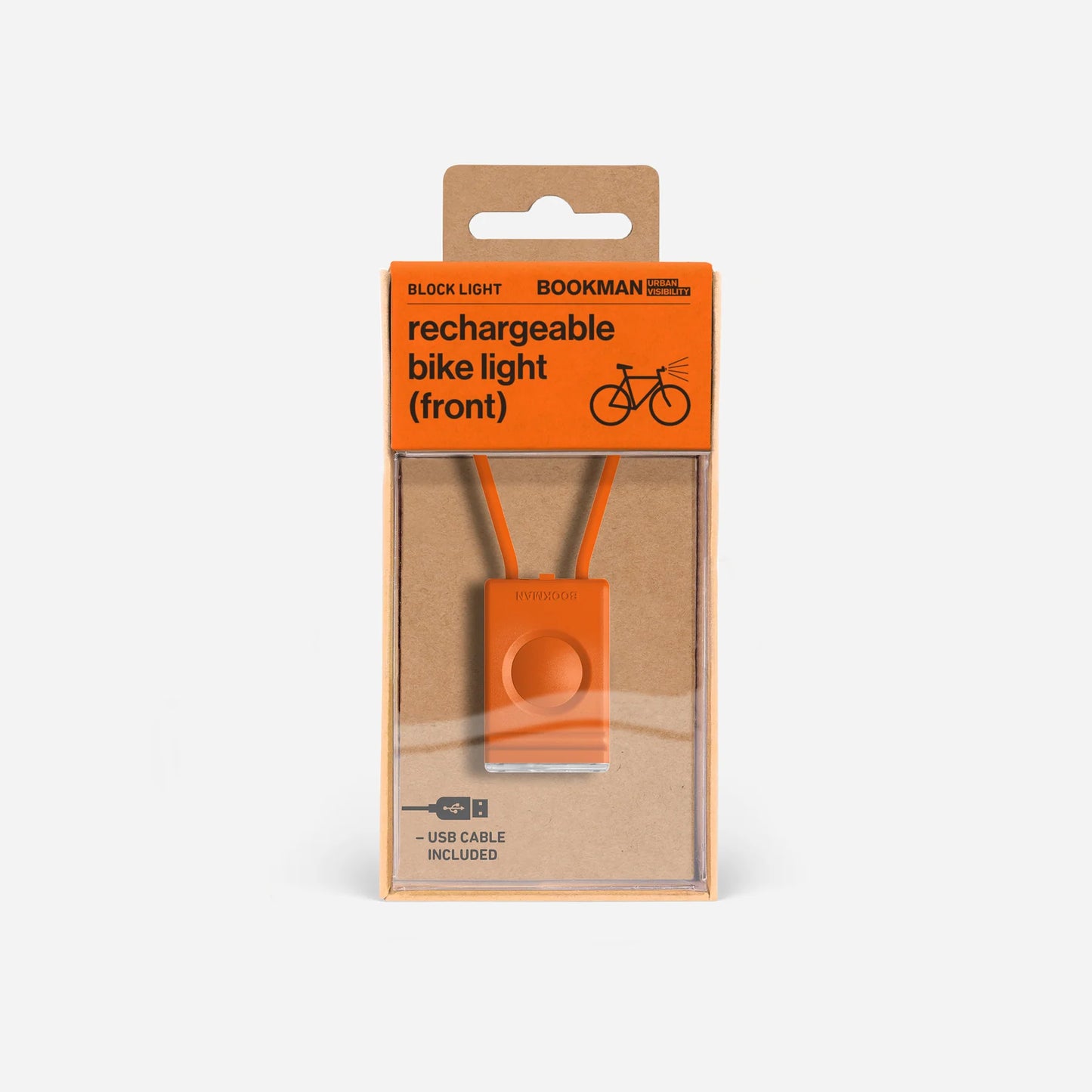 Bookman Urban Visibility Reflective Block Light Front, Orange