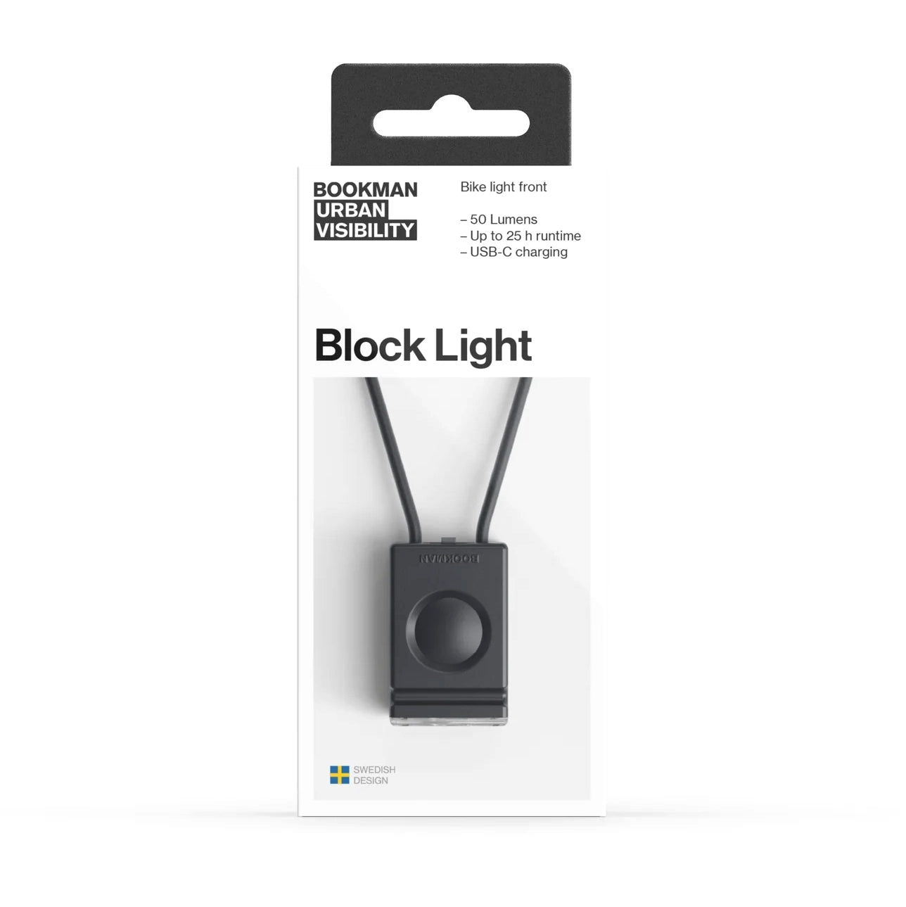 Bookman Urban Visibility Block Light Front V2, Black