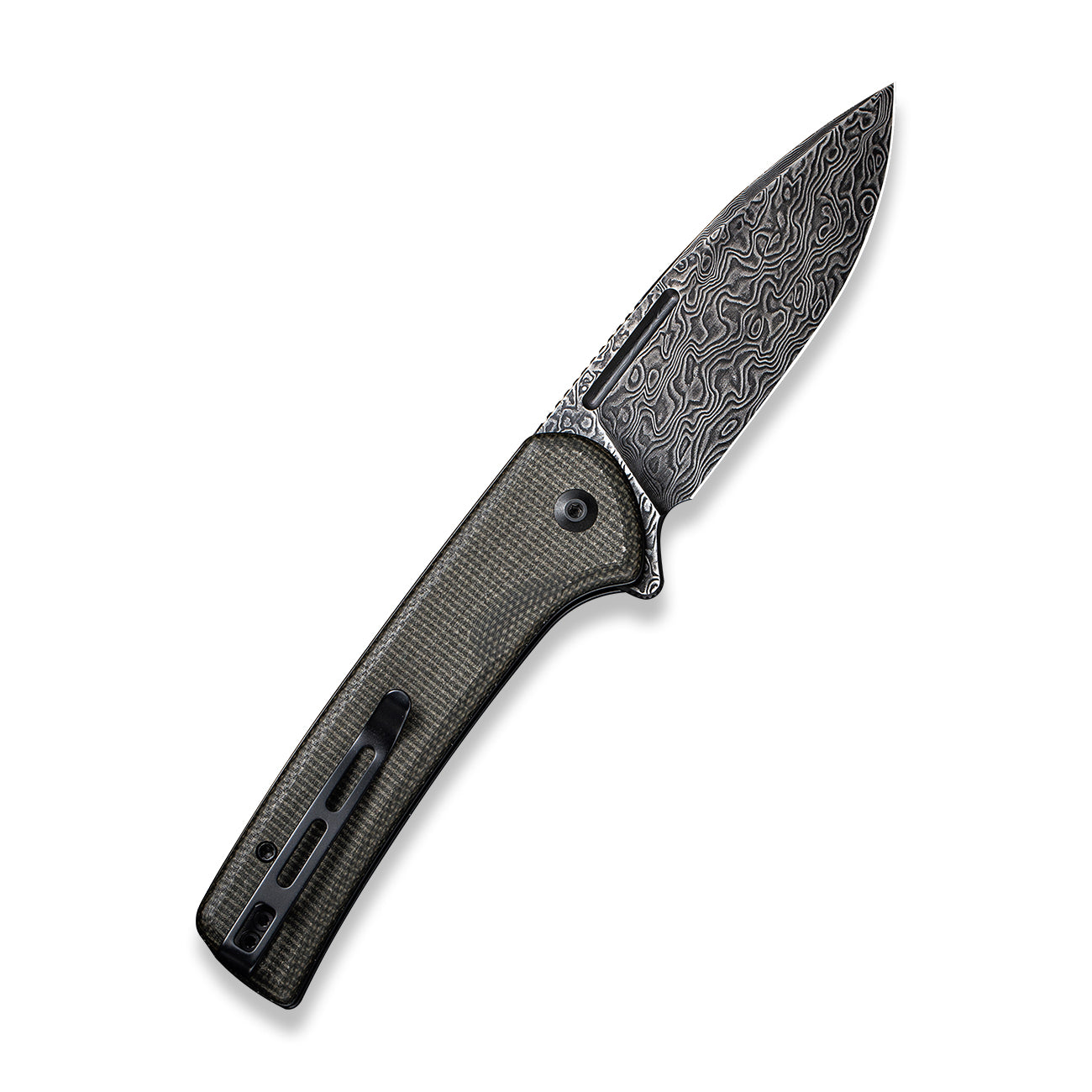 Civivi Conspirator, Dark Green Micarta / Damascus