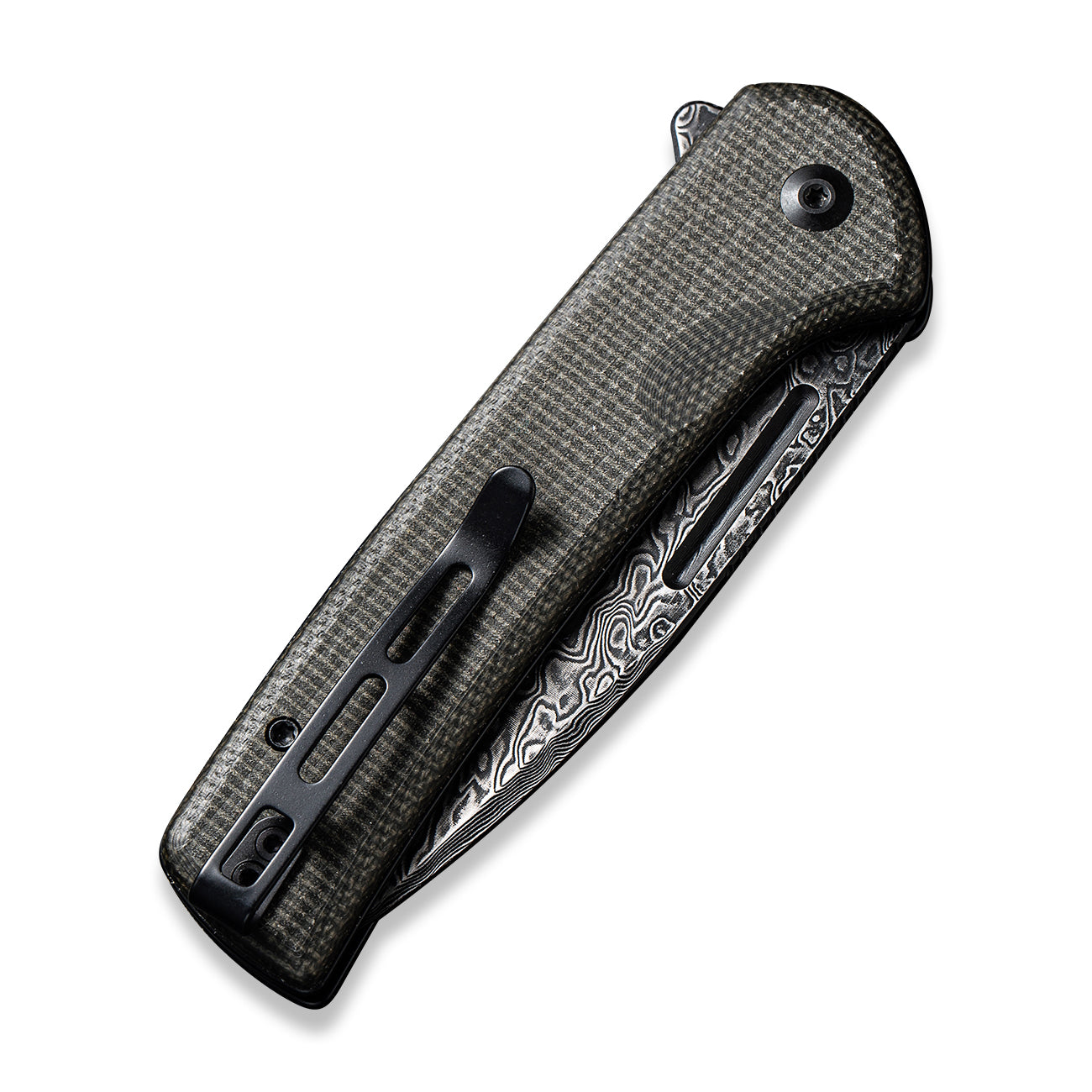 Civivi Conspirator, Dark Green Micarta / Damascus