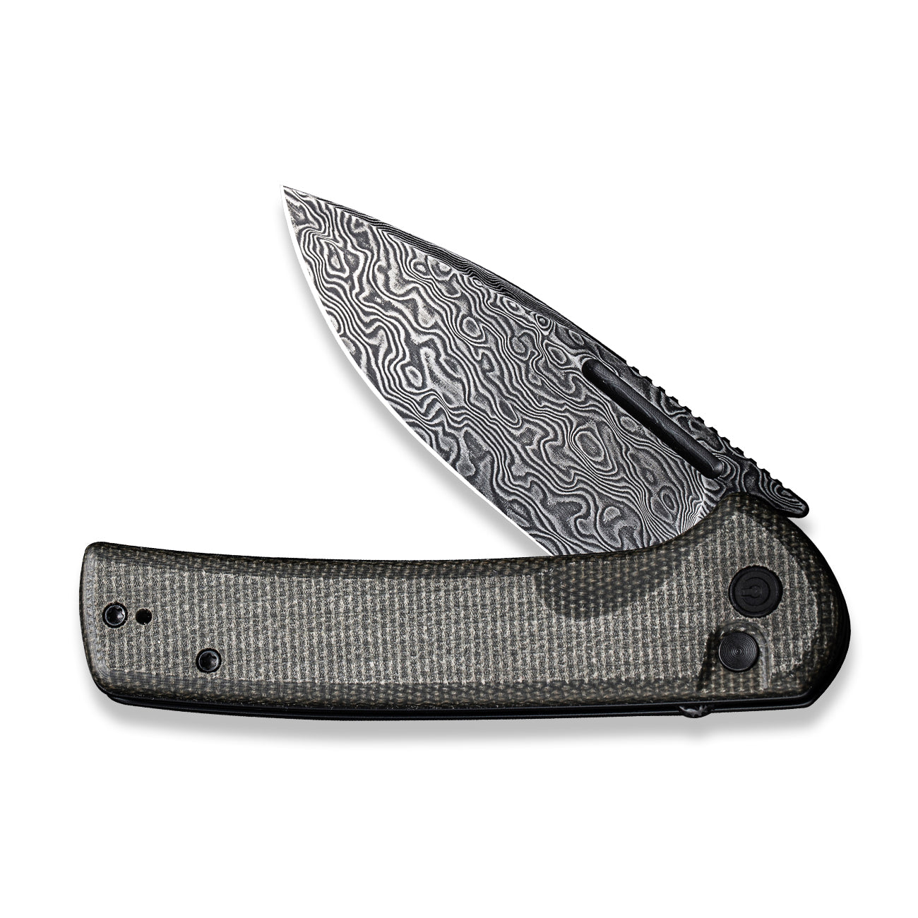 Civivi Conspirator, Dark Green Micarta / Damascus