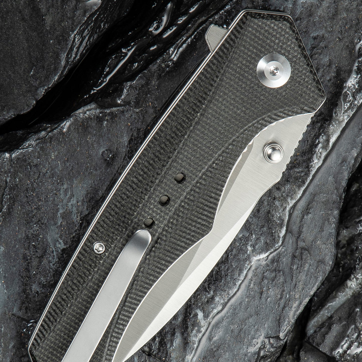 Civivi Photonix & Thumb Stud Knife Micarta Handle, Dark Green