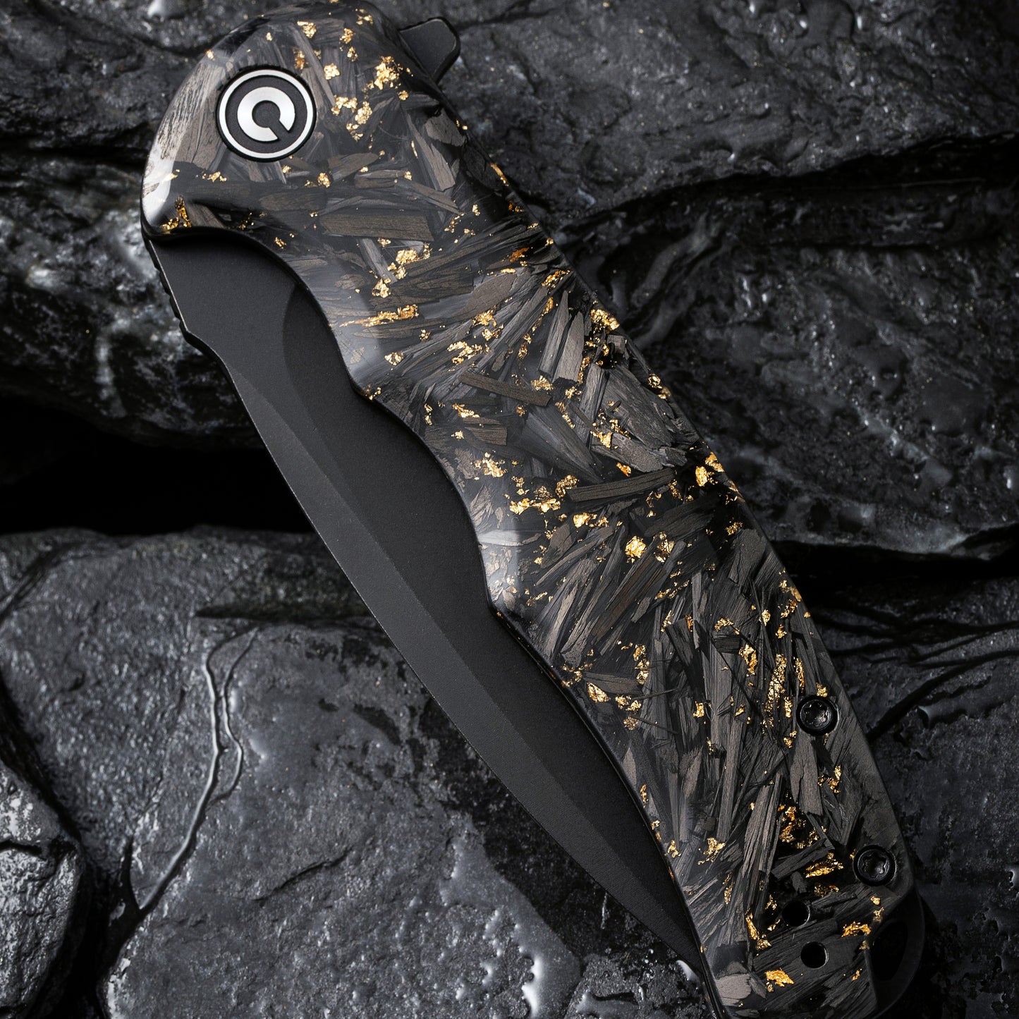 Civivi Praxis Shredded Carbon Fiber / Gold