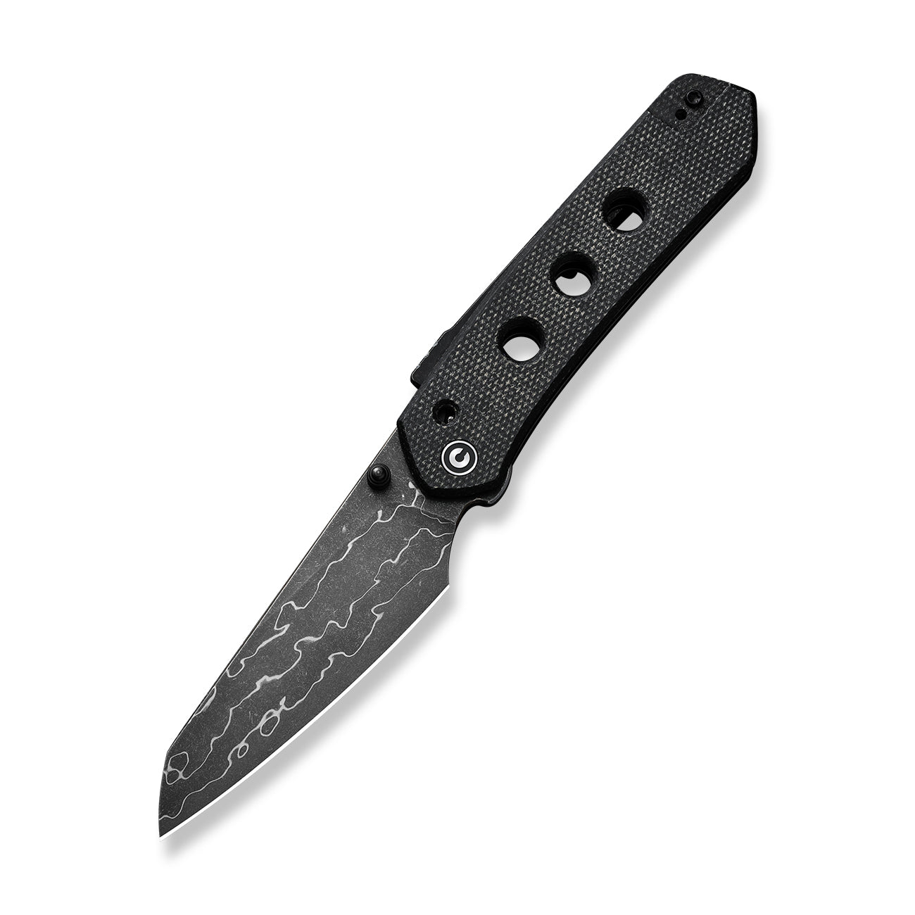 Civivi Vision FG Micarta Handle Damascus Blade, Black