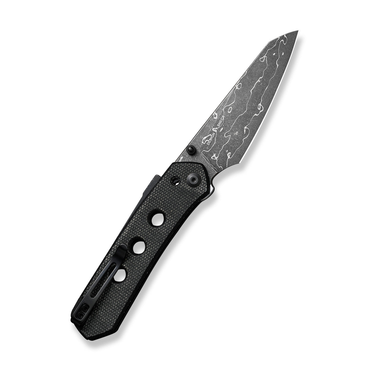 Civivi Vision FG Micarta Handle Damascus Blade, Black