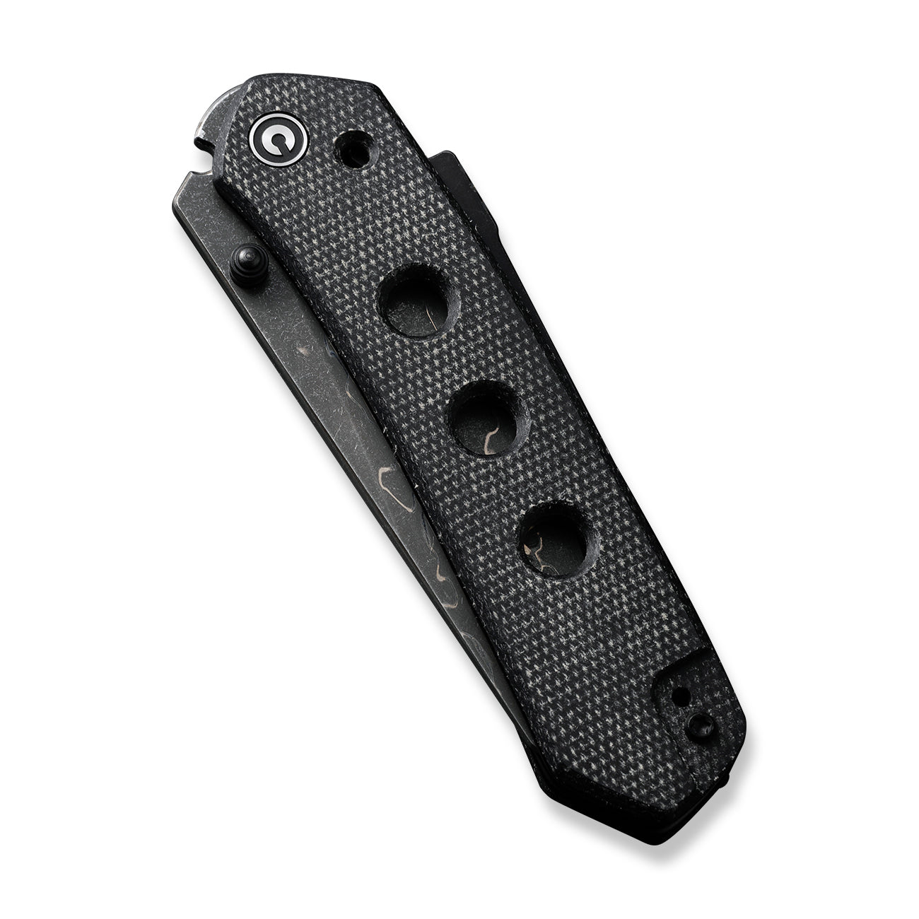 Civivi Vision FG Micarta Handle Damascus Blade, Black