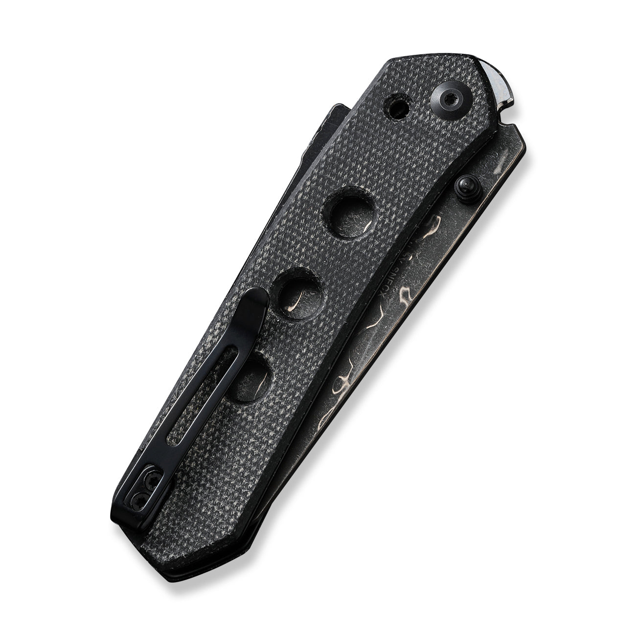 Civivi Vision FG Micarta Handle Damascus Blade, Black