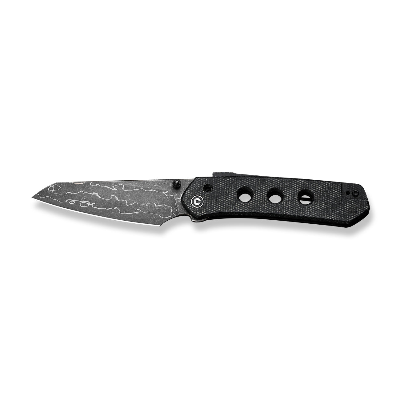 Civivi Vision FG Micarta Handle Damascus Blade, Black