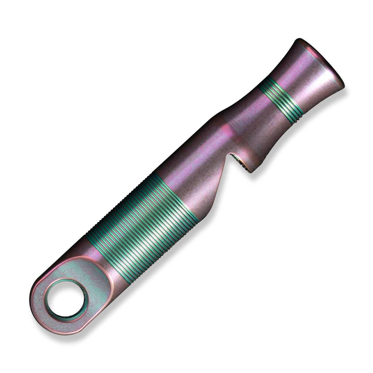 WEKNIFE A-05P Titanium Whistle With Brown Paracord, Purple