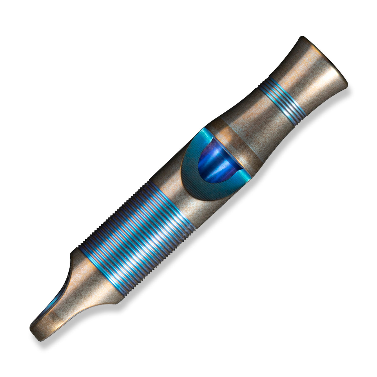 WEKNIFE A-05P Titanium Whistle With Brown Paracord, Blue