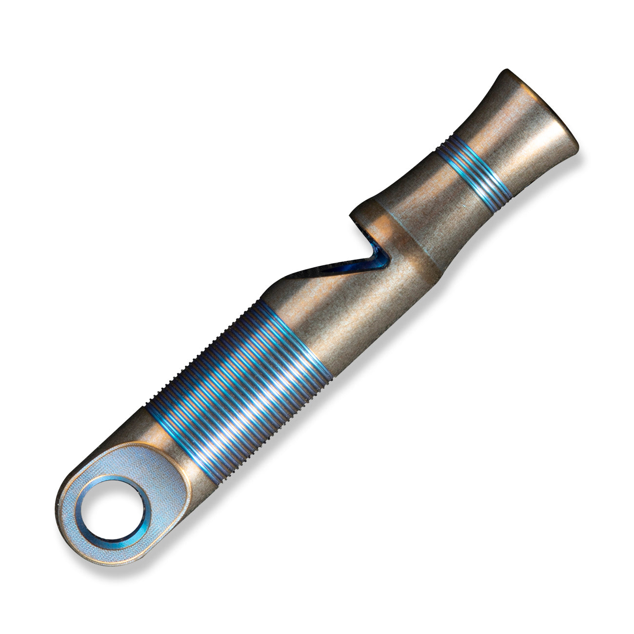 WEKNIFE A-05P Titanium Whistle With Brown Paracord, Blue