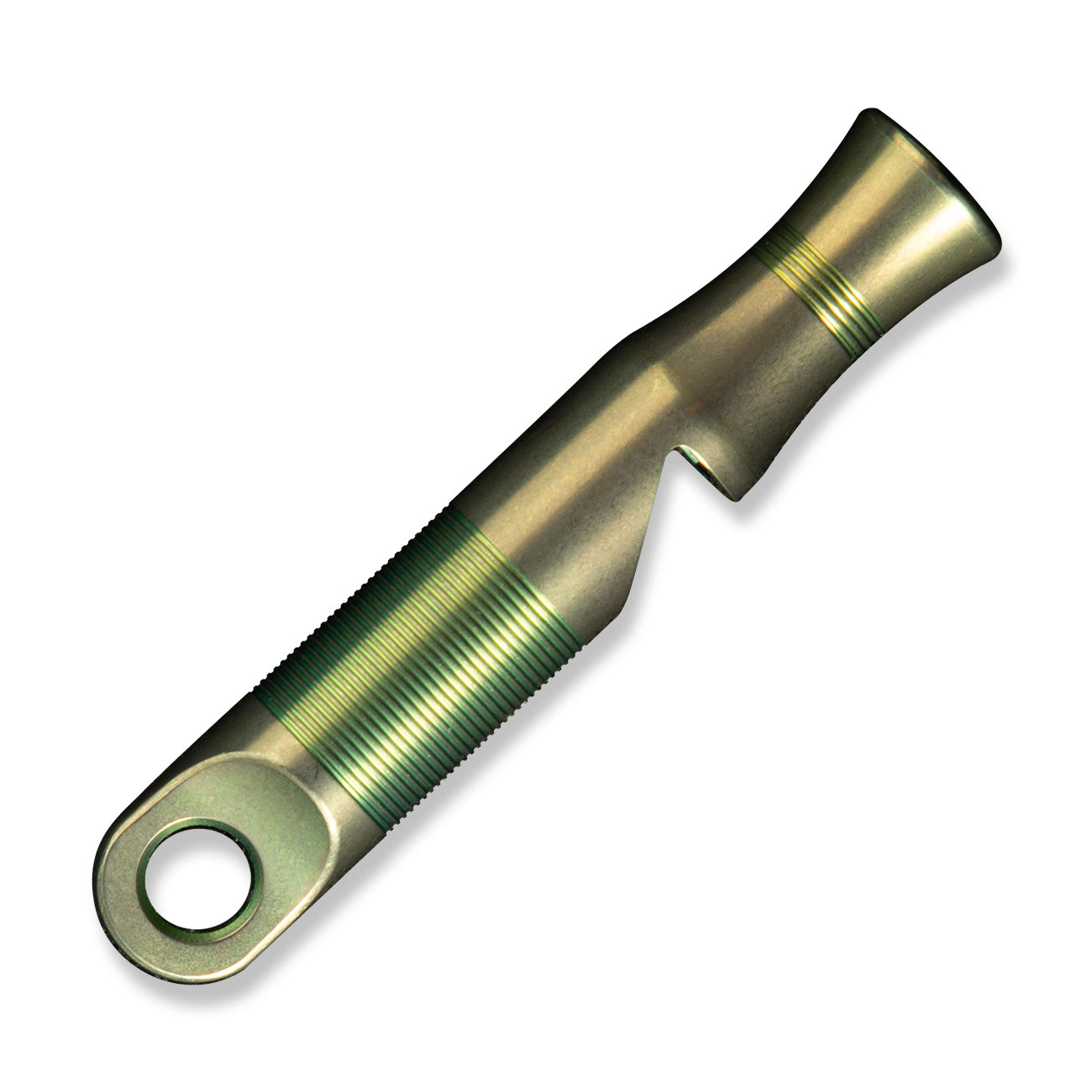 WEKNIFE A-05P Titanium Whistle With Brown Paracord, Green