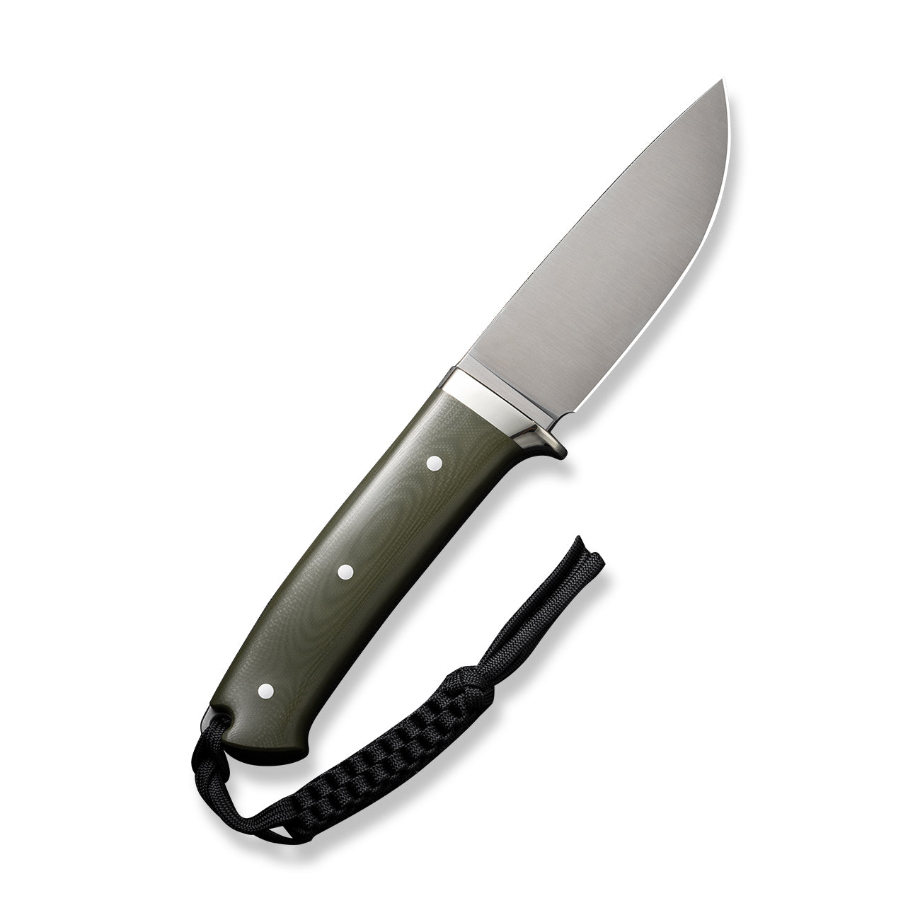 Civivi Cloud Peak Fixed Blade, OD Green G10 NickelSilver Guard / Satin